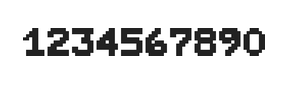7×9数字点阵字体 ddN79BB0468