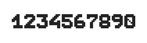 7×9数字点阵字体 ddN79BB0478
