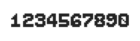 7×9数字点阵字体 ddN79BB0630