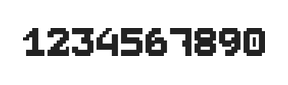 7×9数字点阵字体 ddN79BB0667