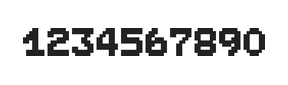 7×9数字点阵字体 ddN79BB0700