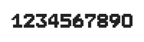 7×9数字点阵字体 ddN79BB0840