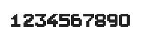 7×9数字点阵字体 ddN79BB0910
