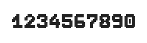 7×9数字点阵字体 ddN79BB0990