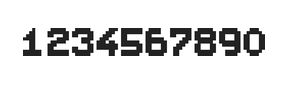 7×9数字点阵字体 ddN79BB1016