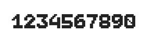 7×9数字点阵字体 ddN79BB1022