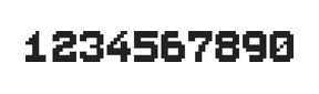 7×9数字点阵字体 ddN79BB1049