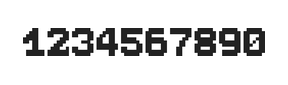 7×9数字点阵字体 ddN79BB1074