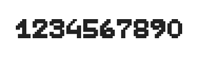 7×9数字点阵字体 ddN79BB1089