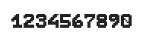 7×9数字点阵字体 ddN79BB1095