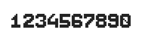7×9数字点阵字体 ddN79BB1108
