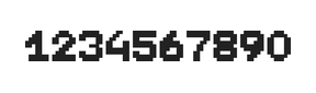 7×9数字点阵字体 ddN79BB1144