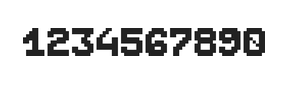 7×9数字点阵字体 ddN79BB1182