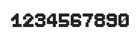 7×9数字点阵字体 ddN79BB1189