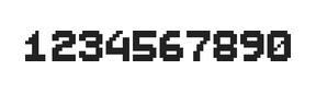 7×9数字点阵字体 ddN79BB1208