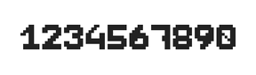 7×9数字点阵字体 ddN79BB1221