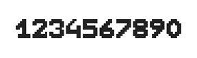 7×9数字点阵字体 ddN79BB1236