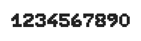 7×9数字点阵字体 ddN79BB1245