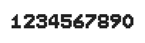 7×9数字点阵字体 ddN79BB1254