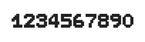 7×9数字点阵字体 ddN79BB1284