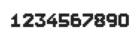 7×9数字点阵字体 ddN79BB1285