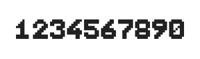 7×9数字点阵字体 ddN79BB1313