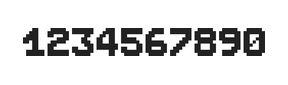 7×9数字点阵字体 ddN79BB1360