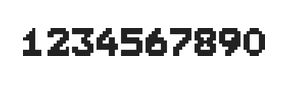 7×9数字点阵字体 ddN79BB1395