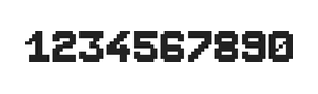 7×9数字点阵字体 ddN79BB1437
