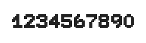 7×9数字点阵字体 ddN79BB1444