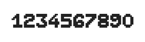 7×9数字点阵字体 ddN79BB1464
