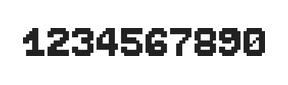 7×9数字点阵字体 ddN79BB1482