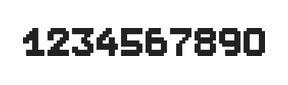 7×9数字点阵字体 ddN79BB1495