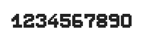 7×9数字点阵字体 ddN79BB1500