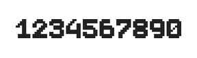 7×9数字点阵字体 ddN79BB1535