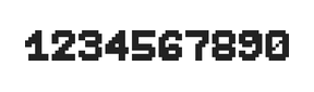 7×9数字点阵字体 ddN79BB1536