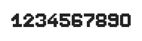 7×9数字点阵字体 ddN79BB1553