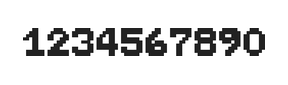 7×9数字点阵字体 ddN79BB1563