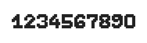 7×9数字点阵字体 ddN79BB1579