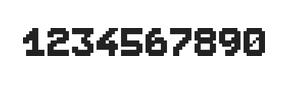7×9数字点阵字体 ddN79BB1621