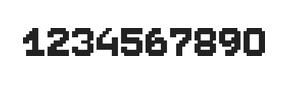 7×9数字点阵字体 ddN79BB1630
