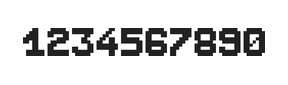 7×9数字点阵字体 ddN79BB1667