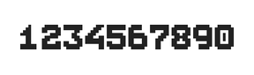 7×9数字点阵字体 ddN79BB1728