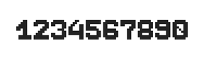 7×9数字点阵字体 ddN79BB1734