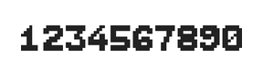 7×9数字点阵字体 ddN79BB1739