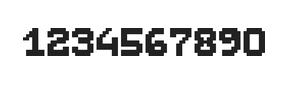 7×9数字点阵字体 ddN79BB1764