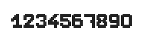 7×9数字点阵字体 ddN79BB1770