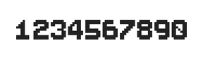 7×9数字点阵字体 ddN79BB1805