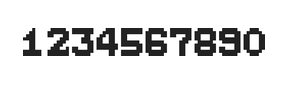 7×9数字点阵字体 ddN79BB1851