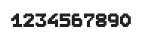 7×9数字点阵字体 ddN79BB1852